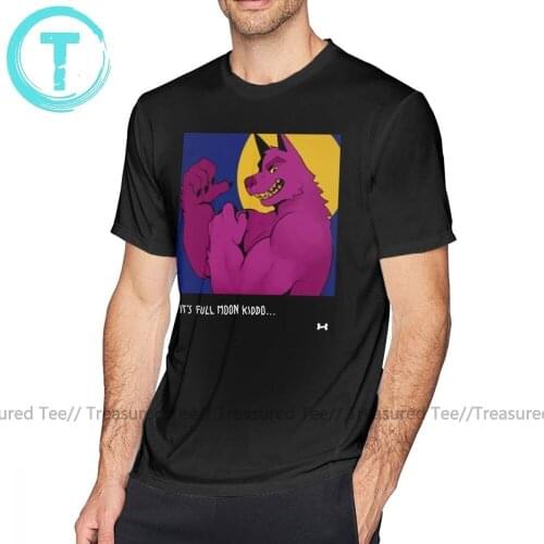 Werewolf T Shirt Pink Werewolf T-Shirt Short Sleeve Cute Tee Shirt Beach Mens Plus size Print Cotton Tshirt
