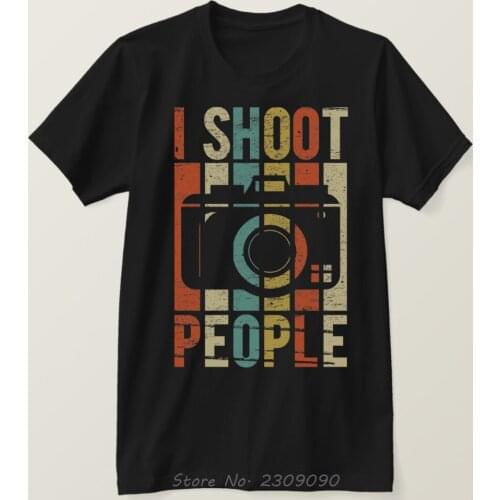 Printed Men Cotton Short Sleeve T Shirt Vintage I Shoot People Photographer T-Shirt Women Tshirt Hip Hop Tees Harajuku