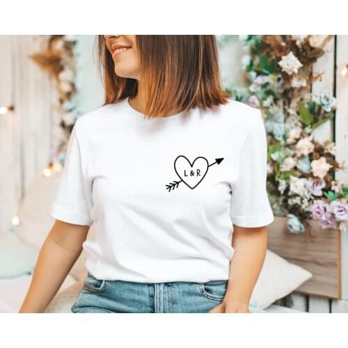 Custom Heart T-Shirt, Personalised Valentines T-Shirt, Valentines Gift For Her, Womans Heart Tee, Custom Tee