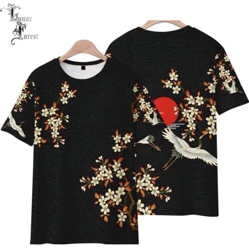 Ukiyo-E Cool Japanese Style 3D Printing T-shirt Summer Fashion Round Neck Short Sleeve Popular Streetwear Plus Size