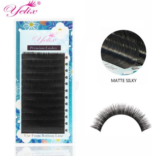 Yelix 12 Lines Faux Mink Individual Eyelash Extension Eye Lashes Natural Eyelashes Strips Easy To Work and Soft Long Lasting