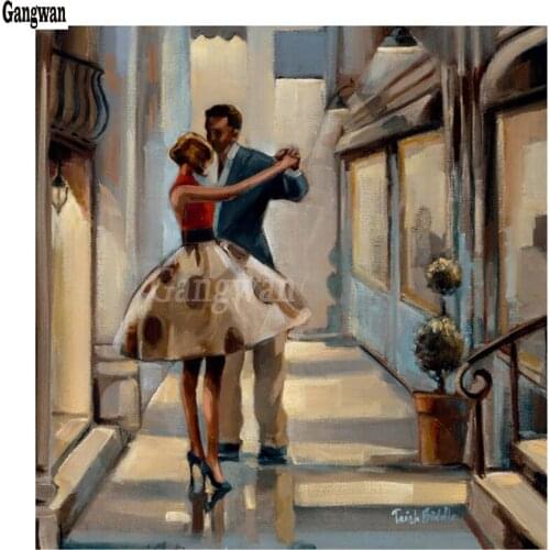 Classic American Couple Dancing Diamond mosaic diamond painting full square round drill embroidery cross stitch Cafe Bar decor