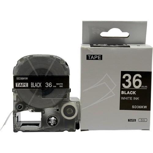 COMPATIBLE for epson label tape 36mm*8M 14pcs SD36KW 100% Compatible Label Tape for EPSON/KingJim Label Printers