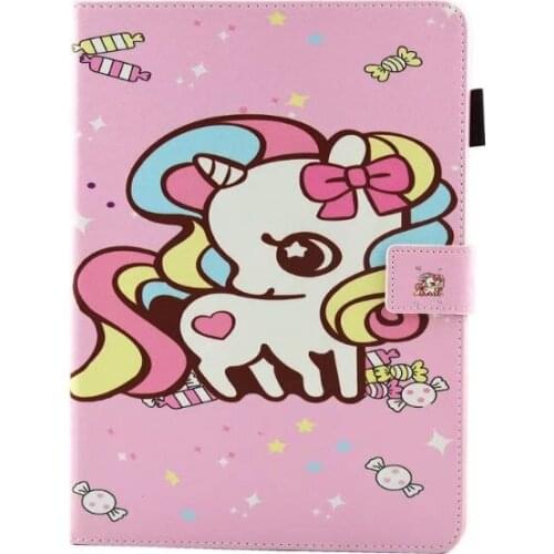 Fashion Cartoon Painted PU Leather Stand Shell Case Cover For Apple iPAD Air 1 2 Cases Cover For iPad 5 6 Cover Case