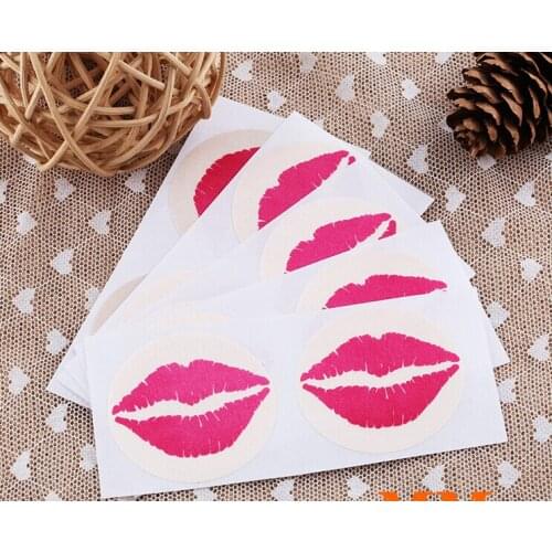 New product Hickey Lip print adhesive nipple cover for women teat reusable nipple petal sticker as woman lingerie accessory