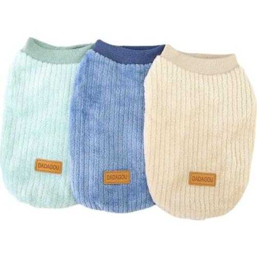 Pet Dog Clothes Cat Clothes cartoon dog sweater Warm Fleece Hoodie Pet Coat Solid Color Fleece Cat Dog Sweater dog costumes