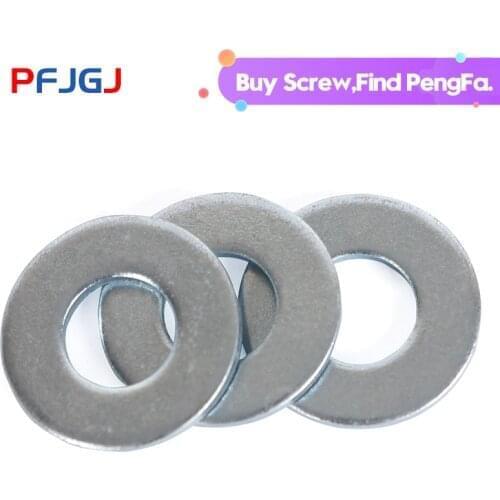 Peng Fa Blue-plated zinc-British flat cushion enlarged American flat gasket Huasi meson specification complete 1/4-1 inch GB97