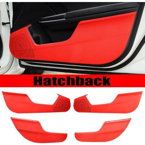For Honda Civic 10th 2016-2020 Carbon fiber Car door Anti Kick Pad Protect Cover trim