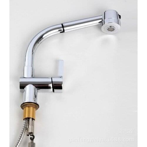Tiger Ben vegetables basin faucet kitchen faucet hot and cold faucet pull rotating taps all copper interface