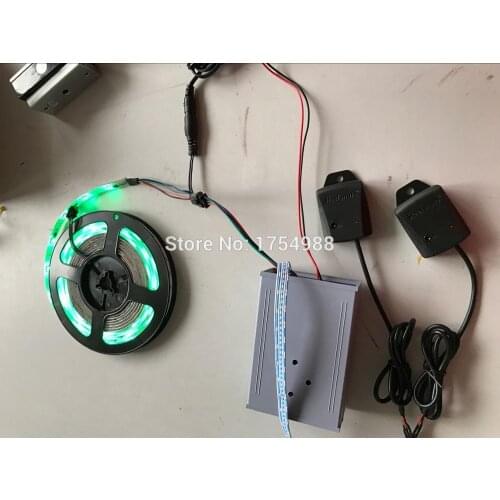 Room escape Knocking led strip prop knocking vbiration sensor to light up the lamp Open EM Lock escape from takagism game room