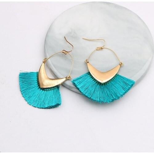 Drop Shape Tassel Fringe Earrings for Women Party Club Wedding Accessories Mujer 2020 Long Gold Pendant Drop Earrings Brincos