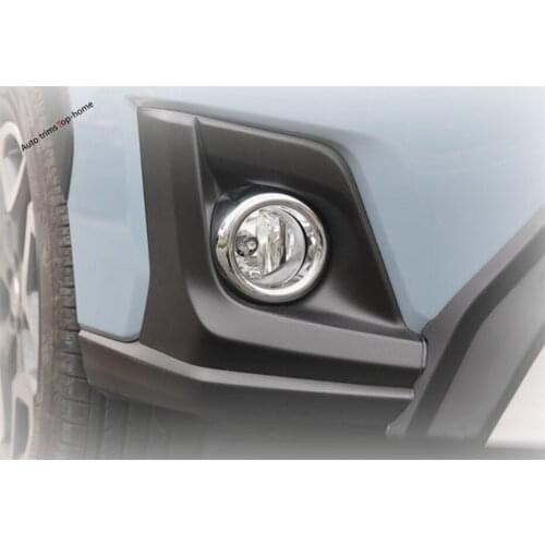 Yimaautotrims Chrome Bright Outside Front Fog Lights Lamp Frame Cover Trim Exterior Fit For Subaru XV Crosstrek 2017 - 2020 ABS