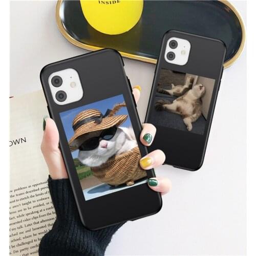 Funny Orange Cat Dog Phone Case For iphone 12 11 Pro Max Mini X XR XS SE 2020 7 8 Plus Cute Soft TPU Back Cover