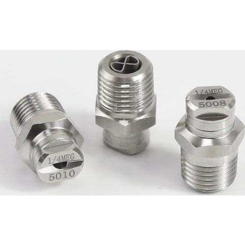1/4" BSP Male Thread 304 Stainless Steel Fan-shaped Spray Nozzle Sprinkler Head with for Industrial Washing Dust Removal