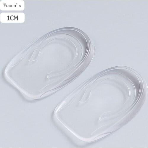 1Pair Soft Silicone Gel Insoles For Heel Spurs Pain Foot Cushion Foot Care Half Heel Insole Pad Height Increase