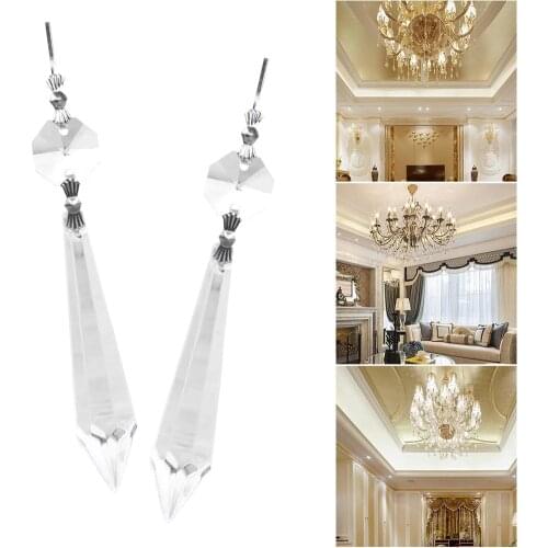 10X for Curtains Partitions Entrance Loose Beads Chandelier Clear Glass Crystal Lamp Prism Hanging Drop Pendant Set 38mm+14mm