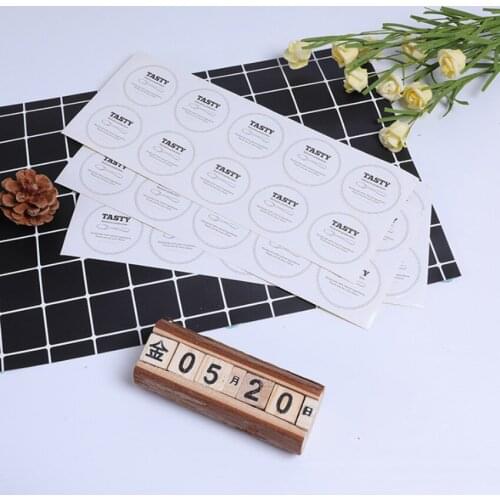 100pcs/lot White Tasty Baked With Love Label Sticker DIY Hand Made For Gift Cake Baking Scrapbooking Sealing Sticker