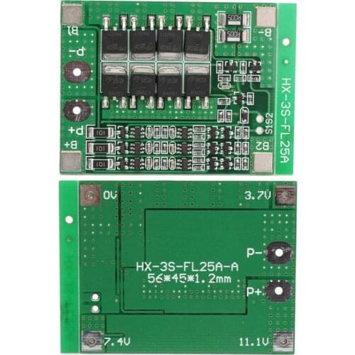 3 String 12V 25A 18650 Lithium Ion Battery Protection Balanced with Circuit Battery 12.6V 11.1V Board Board Lithium Protect P2E8