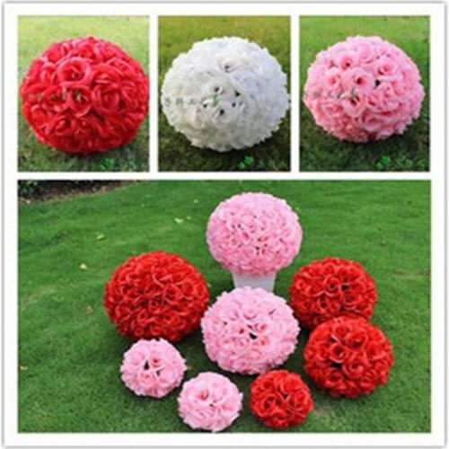 30cm Artificial Silk Flower Rose Balls Wedding Centerpiece Pomander Bouquet Party Decorations