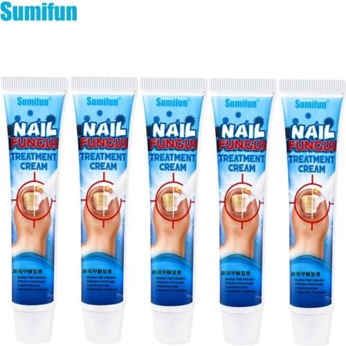 5Pcs Sumifun Fungal Nail Treatment Antibacterial Repair Ointment Whitening Toe Anti Infection Nail Repair Cream Nail Care
