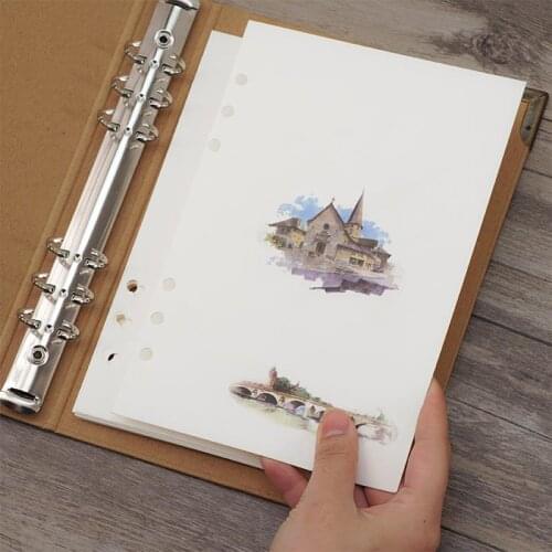 Watercolor Painting Book Thickened 350g Blank Sketch Color Lead Hand-painted Book Art Marker Pen Loose-leaf Detachable Art Paper