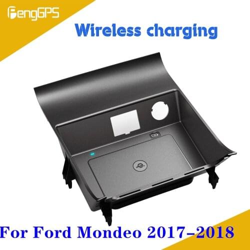 Quick Wireless Charger For Ford Mondeo MK5 2017 2018 QI Fast Mobile Phone 10W Hidden Car Dashboard Holder Charging Pad