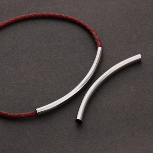 20pcs /lot 45mm 80mm length(hole 5mm) Rhodium Color Tube Spacer Beads Connectors Beads For DIY Bracelet Jewelry Material