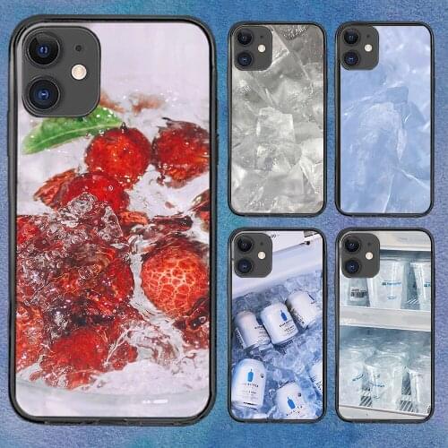 Summer Ice Cube Cool Phone Case For iphone 12 11 6 Mini Pro XS Max X XR 7 8 Plus Soft TPU Cover 12Pro 11Pro 12Mini