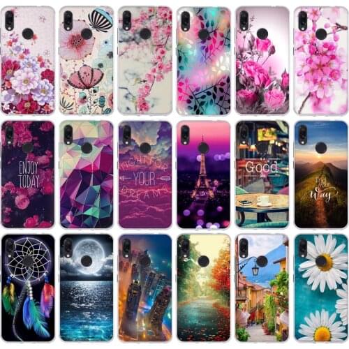 For Xiaomi Redmi Note 7 Case Flower Animal Cover Silicone Case For Redmi Note 7 Pro Note7 Bumper Shockproof Phone Bag Case Coque