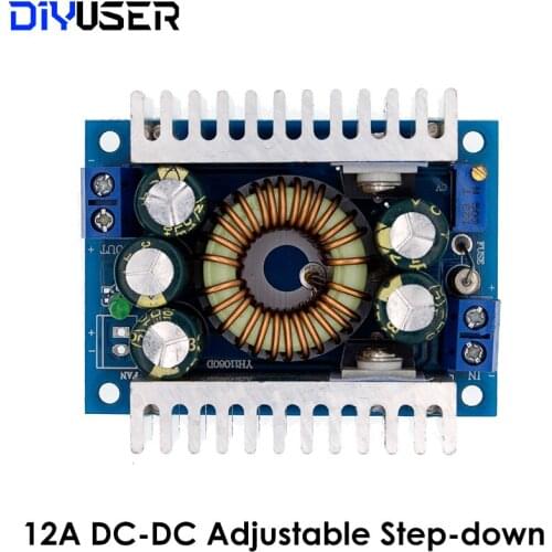 DC-DC High Power Low Ripple 12A Adjustable Step-down Module 95% Efficient Car Power Module