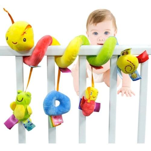 Baby Mobile Rattles Kids Educational Toys Spiral Activity Crib Baby Toy Cute Stroller Crib Bar Bassinet Plush Spiral Hanging Toy