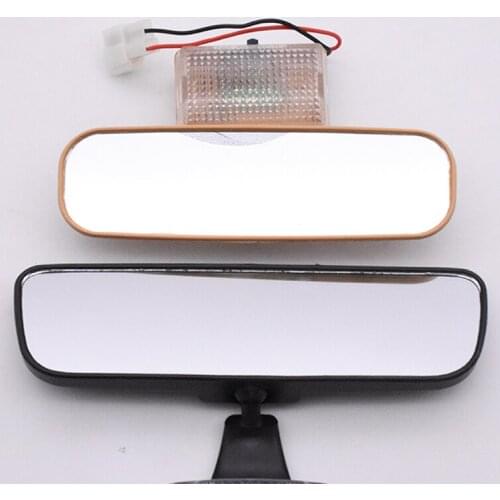 E0355 Fully Enclosed Electric Tricycle Rearview Mirror With Light Reflector Wide Field Mirror 2 Pin 12V For Motorcycle ATV