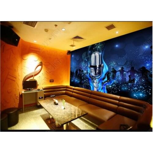 Custom photo wallpapers 3d murals wallpaper for walls 3 d Trendy colorful bar KTV background wall decoration painting