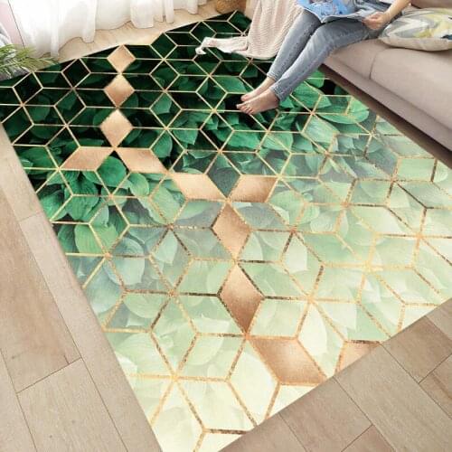 Geometric Rhombus Polygon Pattern Rugs Carpet for Home Bedroom Living Room Decorative Floor Marble Shape Rectangle Carpets Rug