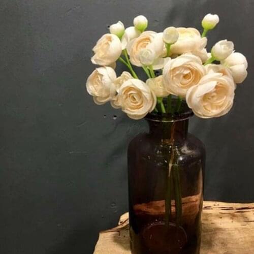 Artificial Peony Flower 6 Fork 24 Head Beautiful Home Decor False Blossom Wedding Bouquet Garden Decoration Outdoor Fake Bloom