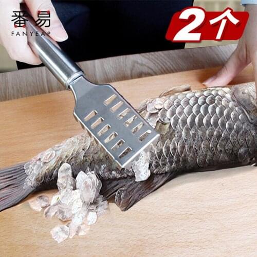 Stainless Fish scales Scraping Graters Fast Remove Fish Cleaning Peeler Scraper fish bone tweezers kitchen accessorie tool gadge