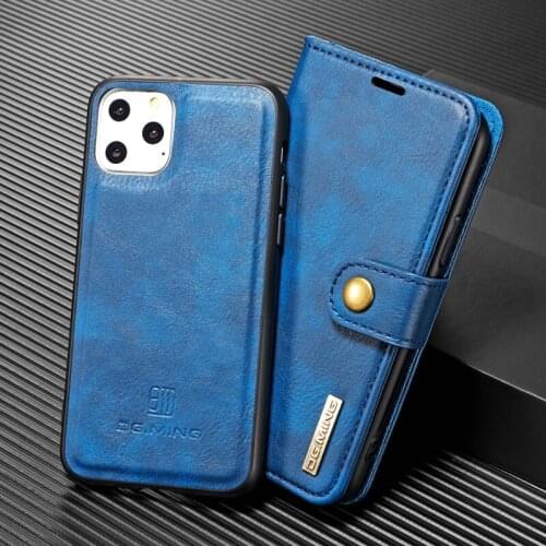 2in1 Magnetic Removable Wallet Phone Cases For iPhone 11 12 Pro Max 12Mini Luxury Detachable Back Cover