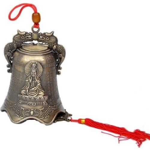 Feng Shui ward off evil spirits town house safety wind bell bell financial protection copper bell Kaiguang ornament alloy
