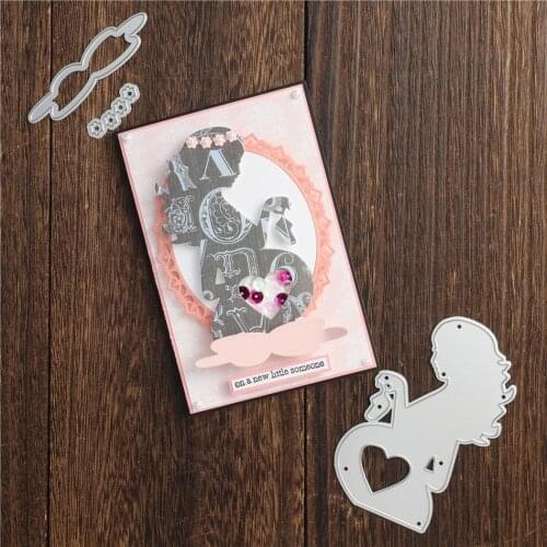 Kokorosa Pregnant Mother Metal Cutting Dies for Scrapbooking Die Cut Stitch Craft Card Troqueles Die for 2020 Stencil Template