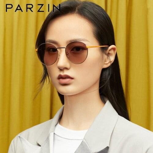 PARZIN Round Sunglasses Women Vintage Metal Frame Sun Glasses For Men UV400 Lover Eyewear Outdoor Lunette De Soleil Femme 8307