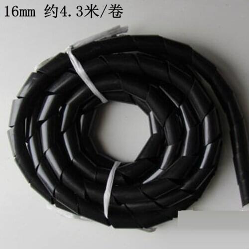 PE material black Wiring Accessories Cable Sleeves diameter 16mm about 4.3 meters/roll