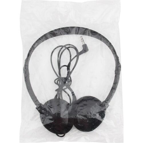 Black 3.5mm Jack Wired Headsets Cheap Disposable Headphones for Educational Use, Hospitals ,Library For Gift 200pcs