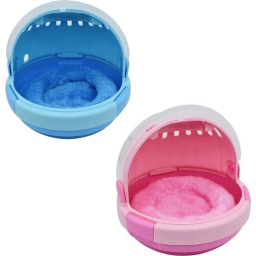 Bird Travel Carrier Portable Plastic Capsule Bubble Cage Parrot Outing Warm Case Disassembled Base Easy Clean