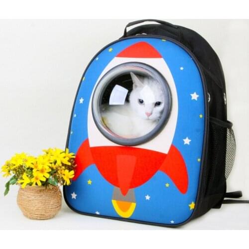 Rocket Blue Carrying Cats Toy Puppies Dogs Animals Backpacks Luxury Space Casual Pets Small Travel Outdoor For Chihuahua Poodle