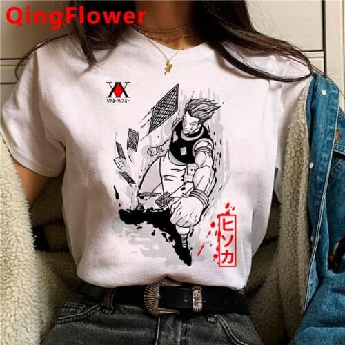 Hunter x Hunter Killua Zoldyck Kurapika Hisoka top tees female graphic tees women streetwear japanese t-shirt vintage