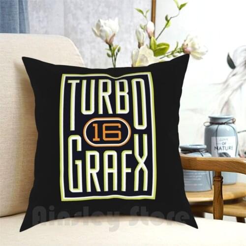 Turbo Grafx 16 Pillow Case Printed Home Soft DIY Pillow cover Turbo Grafx 16 Graphics Video Games Consoles Retro