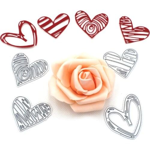 Carbon Steel Love Heart Cutting Die Embossing Stencil Templates Mold Paper DIY Art Craft Scrapbook Bookmark Card Decor