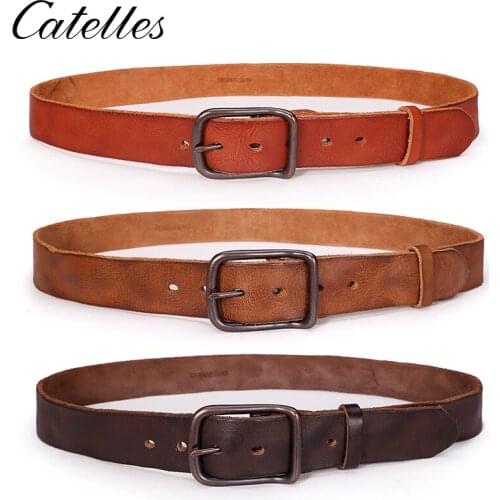 High Quality Men Genuine Leather belt luxury designer belts men cowskin fashion Strap male Jeans for man cowboy