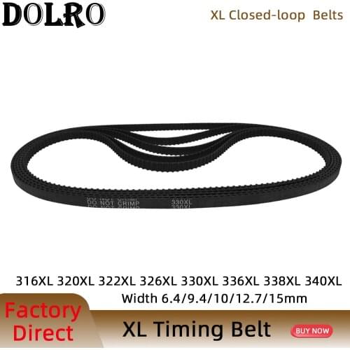 XL Timing Belt 316/320/322/326/330/336/338/340XL Width6.4/9.4/10/15mm Closed Loop Toothed Transmisson Rubber Timing Pulley Belt