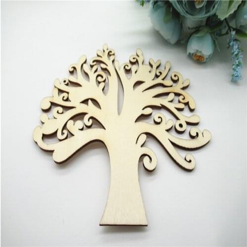 2/5/10PCS 12.5cm Natural Wood Crafts Tree hollowed out bookmark wooden Pattern Art Collection Handmade for Home DIY decoration